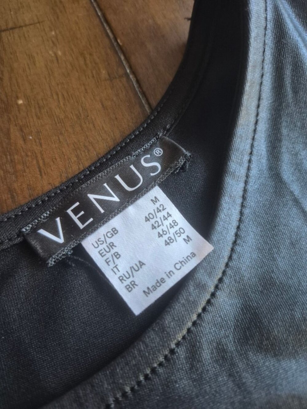 Venus Black Sleeveless Faux Leather Midi Dress Size M - Picture 6 of 6